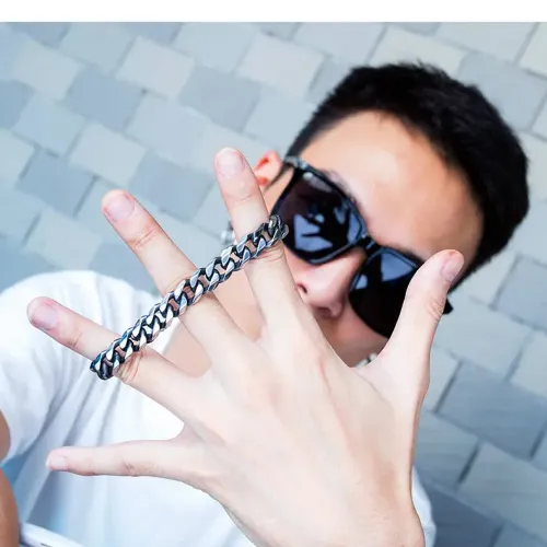 BTM127 Titanium Steel Men's Bracelet Stainless Steel Nightclub Products