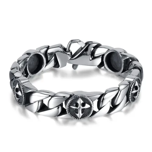BTM216 Titanium Steel Stainless Steel Cross Bracelet