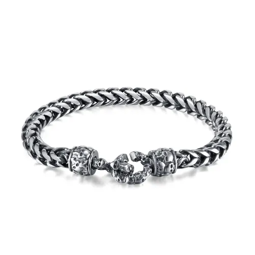 BTM168 Titanium steel high-end skull stainless steel bracelet for men
