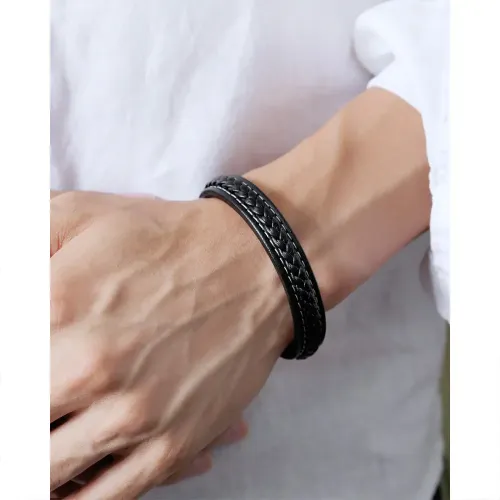 BTM337 Leather jewelry bracelet casual style men's leather bracelet
