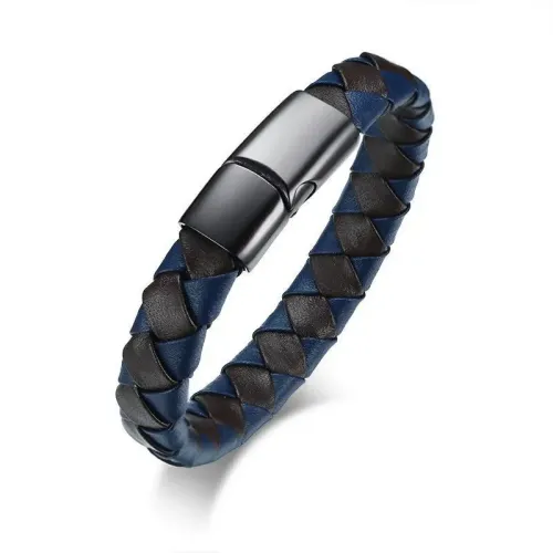 BTM555 Stainless steel leather bracelet style jewelry titanium steel bracelet men's bracelet