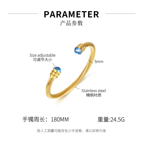 BTM112 Steel wire twist pattern stainless steel bracelet unisex titanium steel bracelet