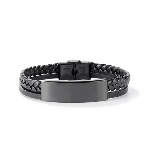 BTM222 Hip hop men's classic leather bracelet