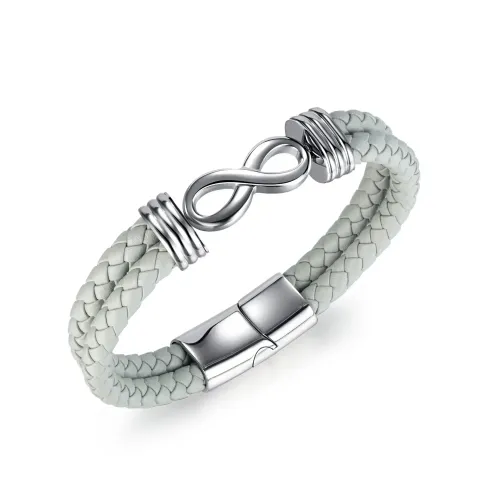 BTM131 Irregular Leather Jewelry Men's Braided Leather Bracelet