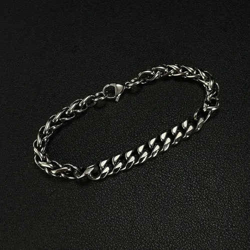 BTM208 Titanium steel keel chain stainless steel men's cuban bracelet