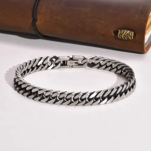 BTM426 Stainless steel men's thick bracelet jewelry Cuban chain trendy hip hop