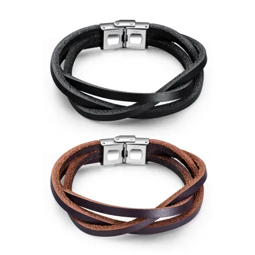 BTM162 Jewelry men's leather bracelet multi-layered leather bracelet