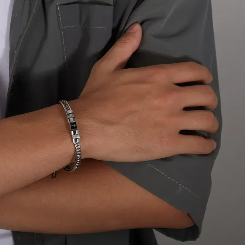 BTM200 Hip hop style stainless steel cross titanium steel bracelet for men