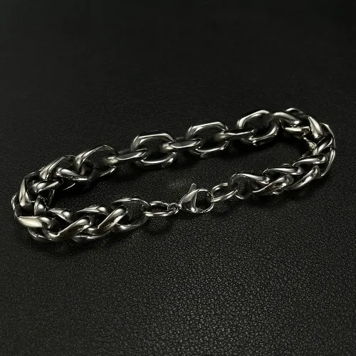 BTM211 Titanium steel keel chain stainless steel splicing men's bracelet