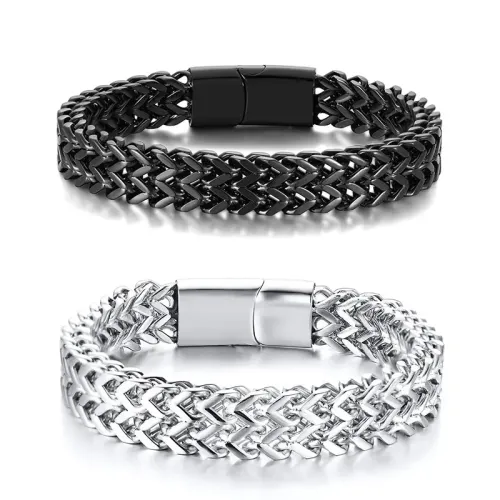 BTM357 Magnetic steel stainless steel double layer bracelet for men