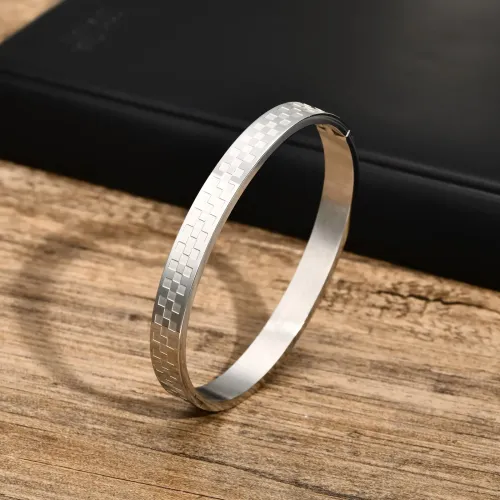 BTM416 Stainless steel checkered bracelet bracelet for men gold jewelry