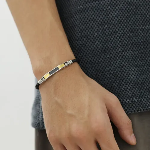 BTM99 woven Leather Bracelet Hip Hop Bracelet for Men and Women