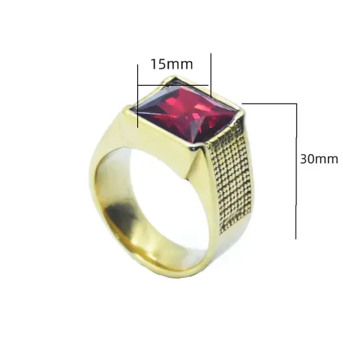RTM438 Multi-Color Ruby Men's Ring Luxury Gemstone Band for Him