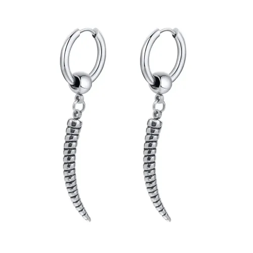 ETM163 Men's Hip Hop Horn Earrings Stainless Steel Fashion Jewelry