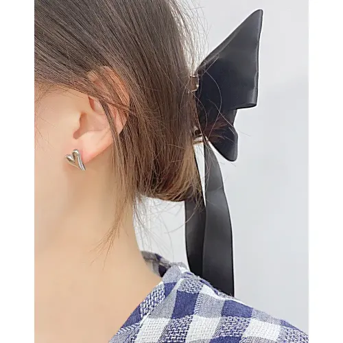 ETM85 3D Love Heart-Shaped Earrings Stainless Steel Fashion for All