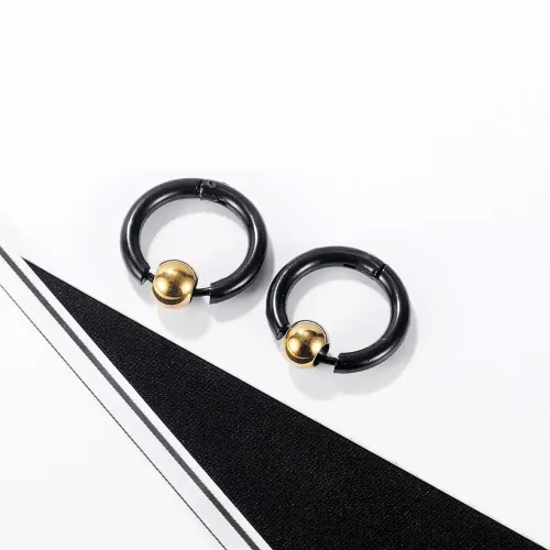 ETM70 Small Circle Earrings for Men Women Titanium Steel Studs