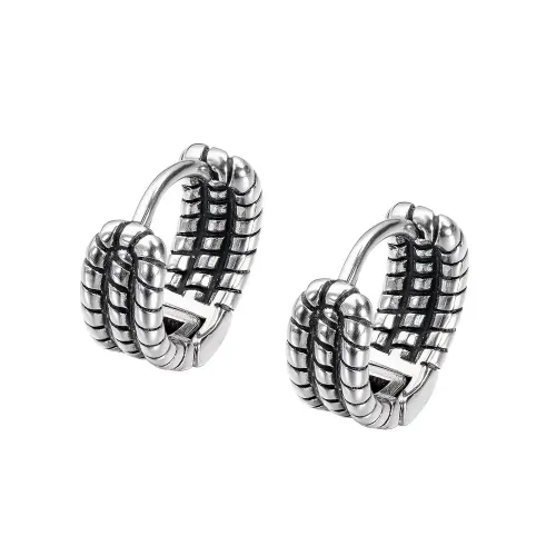 ETM32 Multi-Layer Twist Chain Titanium Steel Earrings for Men Stylish Jewelry