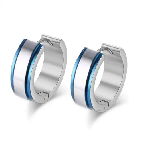 ETM147 Electric Blue Stainless Steel Earrings Trendy Jewelry for All Occasions