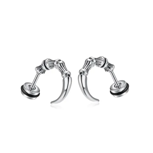 ETM55 Men's Eagle Claw Earrings Titanium Steel Fashion Studs