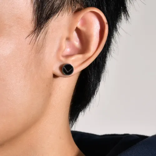 ETM118 Men's Titanium Steel Single Earring Stylish Accessory for Modern Man