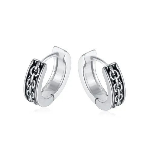 ETM17 Hip Hop Oil Drip Earrings Trendy Stainless Steel Fashion Jewelry