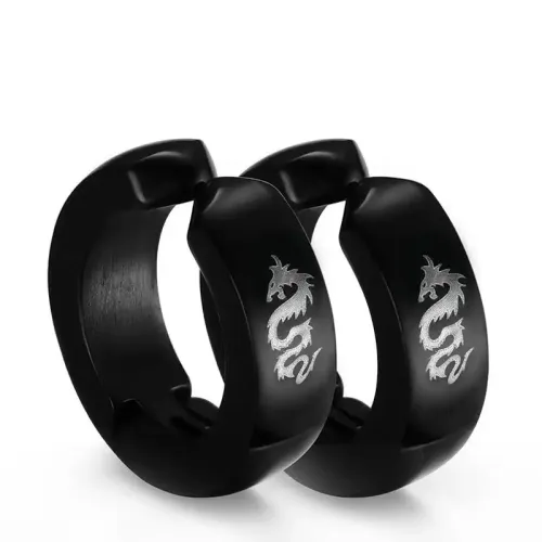 ETM166 Men's Titanium Steel Ear Clips Durable Stainless Steel Earrings for a Sleek Look