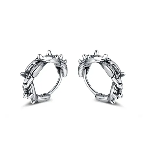ETM5 Unisex Titanium Steel Thorns Earrings Stainless Ear Jewelry for Men Women