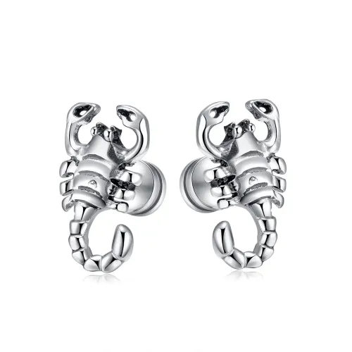ETM54 Titanium Steel Scorpion Earrings Hip Hop Stainless Men's Fashion Jewelry