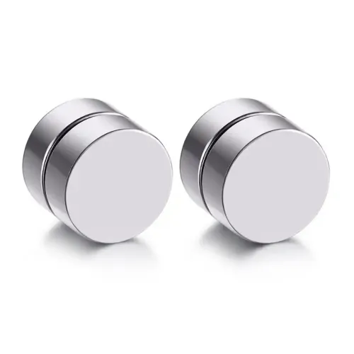 ETM150 Men's Titanium Steel Ear Clips Studs Non-Pierced, 5 Colors Available