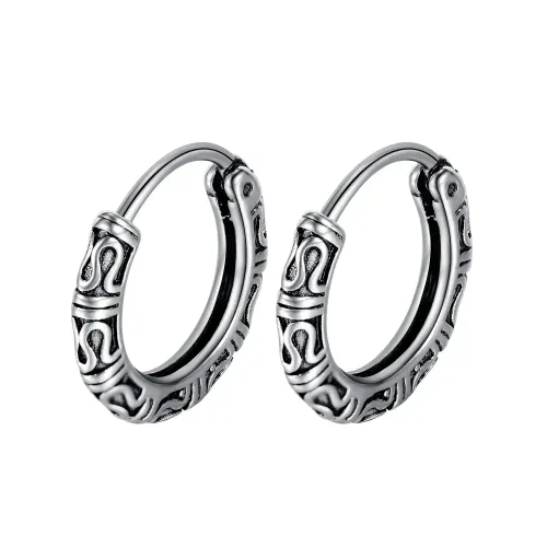 ETM28 Hip Hop Stainless Steel Earrings Cool Nightclub Disco Vibes