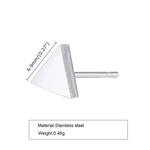 ETM143 Trendy Stainless Steel Triangular Stud Earrings Geometric Jewelry Essentials