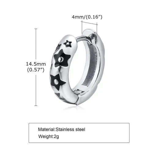 ETM117 Men's Stainless Steel Earrings Fashionable Accessories for the Modern Man