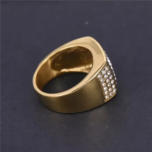 RTM236 Men's Titanium Steel Diamond-Plated Literary Ring Elegant Stainless Steel Band