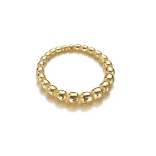 RTM2456 18K Stainless Steel Mini Plain Ring with Exquisite Small Dot Stitching