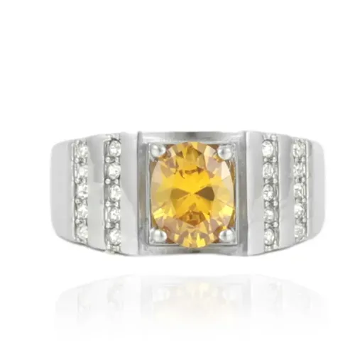 RTM1673 Elegant Multicolor Gemstone Ring for Women Stainless Steel Band