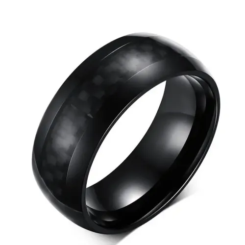 RTM90 Men's Carbon Fiber Ring Modern Jewelry for the Sophisticated Man