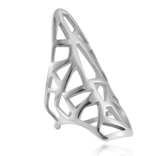 RTM1658 Elegant Hollow Stainless Steel Women's Ring Fashionable Jewelry Accessory