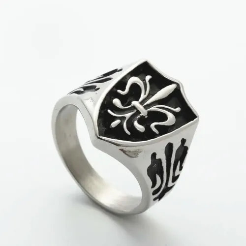 RTM2015 Crow Sword Totem Ring Punk Stainless Steel Jewelry,Gothic Crow Band