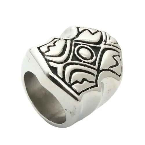 RTM1964 Punk Stainless Steel Square Ring Arrow Shield Design Jewelry for Men