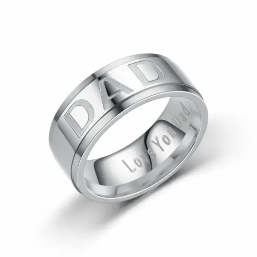 RTM952 Unique DAD Stainless Steel Men's Ring Perfect Father's Day Gift Idea