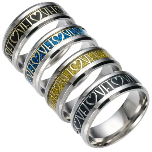 RTM1345 Love engrave Couple Rings Original Jewelry & Romantic Accessories