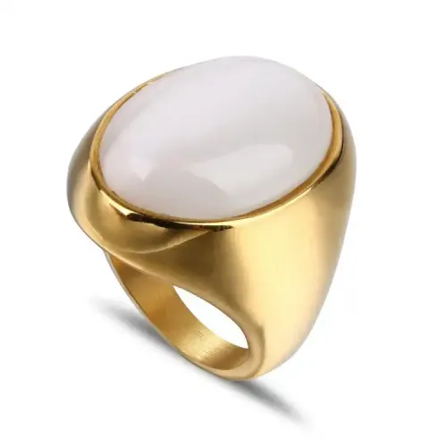 RTM240 Trendy opal Stone Ring Nightclub Fashion Jewelry for Women