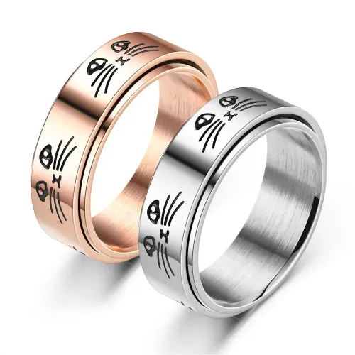 RTM2770 Elegant Double Step Matte Full Circle Diamond Ring Home of Luxury