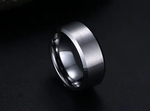 RTM131 Pure Tungsten Men's Ring Anti-Scratch Durable Tungsten Steel Band