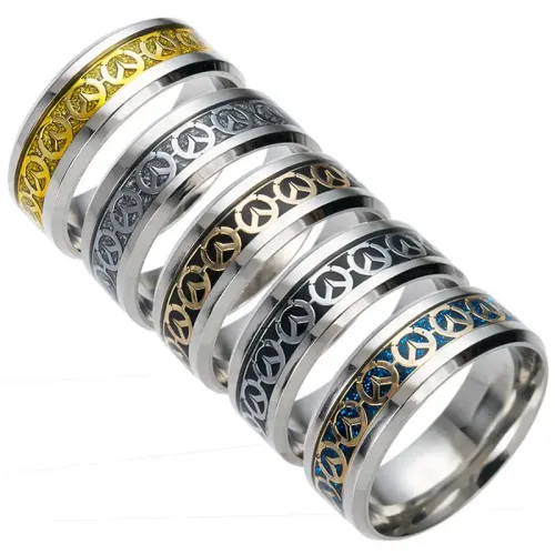 RTM1347 Inspired Stainless Steel Ring Durable Gamer Jewelry