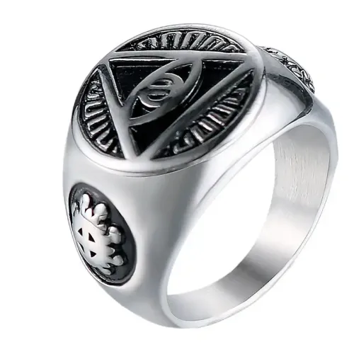 RTM634 Devil's Eye Ring for Men Titanium Steel Alternative Fashion Statement