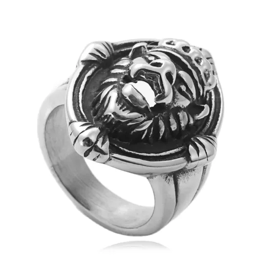 RTM1683 Lion Ring Punk Style Stainless Steel Animal Jewelry for Men