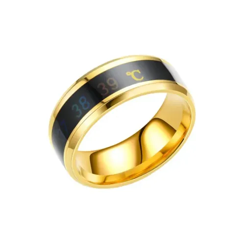 RTM948 Smart Color Changing Stainless Steel Ring Men's Body Temperature Responsive Jewelry
