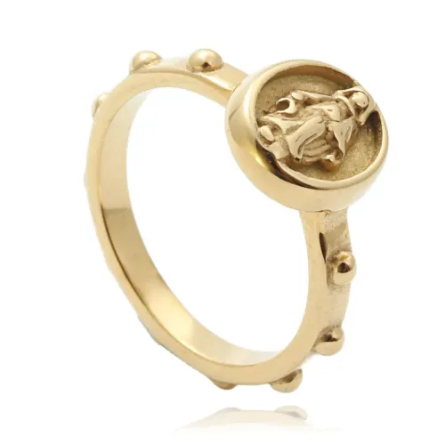 RTM1724 Saint Goddess Ring Punk Stainless Steel Band for Women