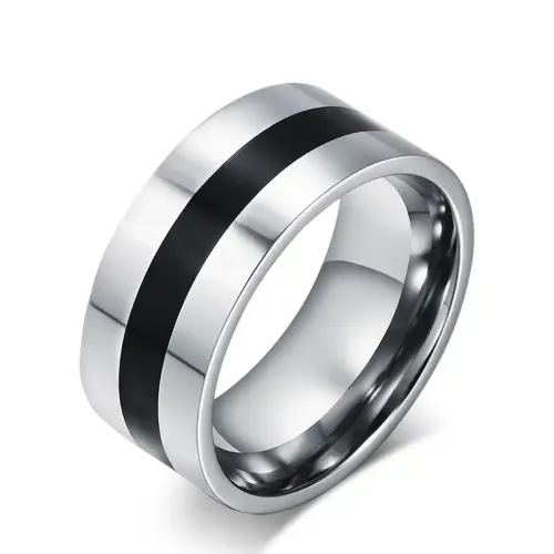RTM151 Titanium Steel Epoxy Ring Durable Stainless Steel Fashion Jewelry